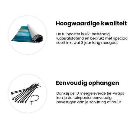 Tuinposter informatie Kunstwerk van een Zeilboot in de Oceaan