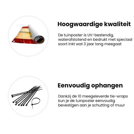 Tuinposter informatie Vrouw in een Witte Jurk