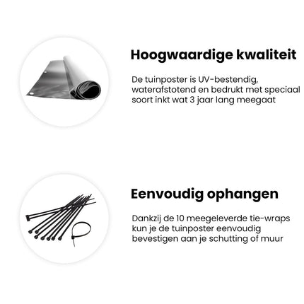 Tuinposter informatie Zwart Wit Afbeelding van een Paard