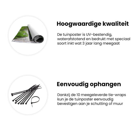 Tuinposter informatie Hek naar het Park