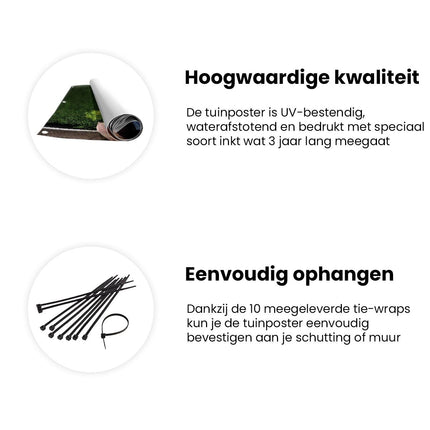Tuinposter informatie Doorkijk met Potten