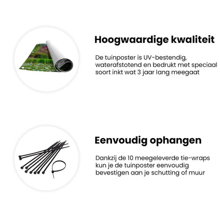 Tuinposter informatie Vijver met Lelie's