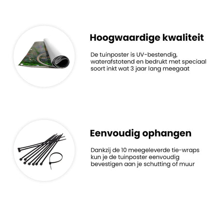 Tuinposter informatie Fiets met Manden