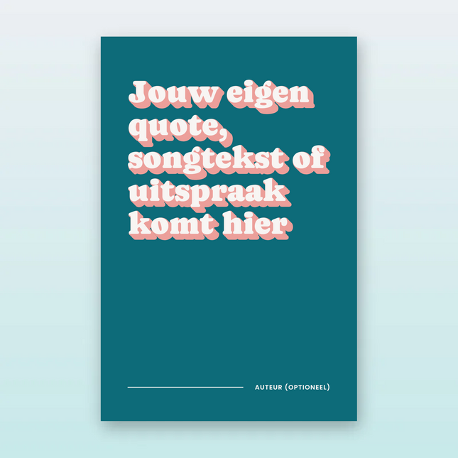 Gepersonaliseerde quote poster met 3D-tekst