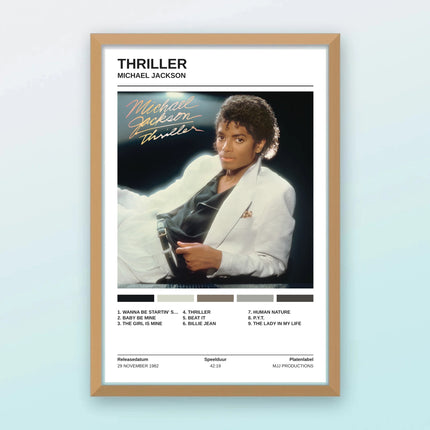 Album poster strak in houten lijst