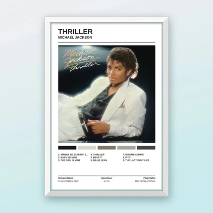 Album poster strak in witte lijst