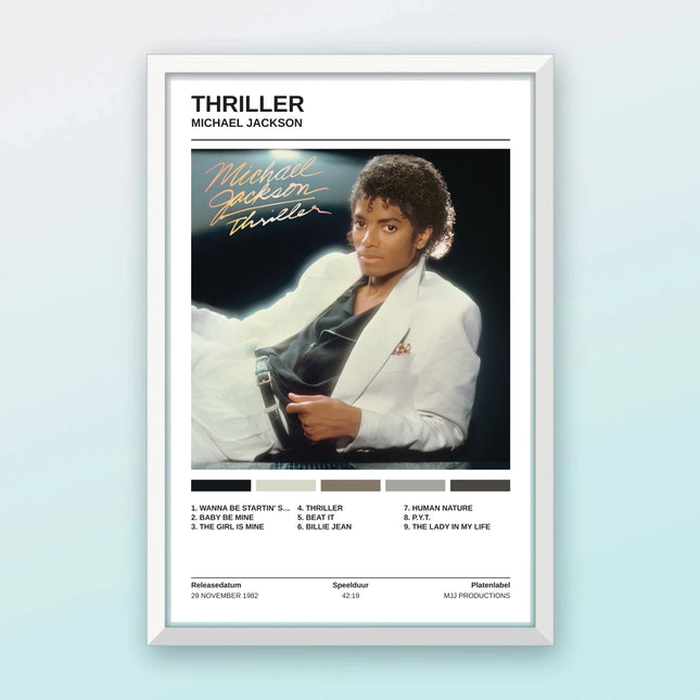 Album poster strak in witte lijst
