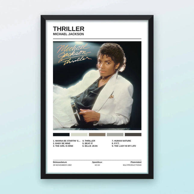 Album poster strak in zwarte lijst